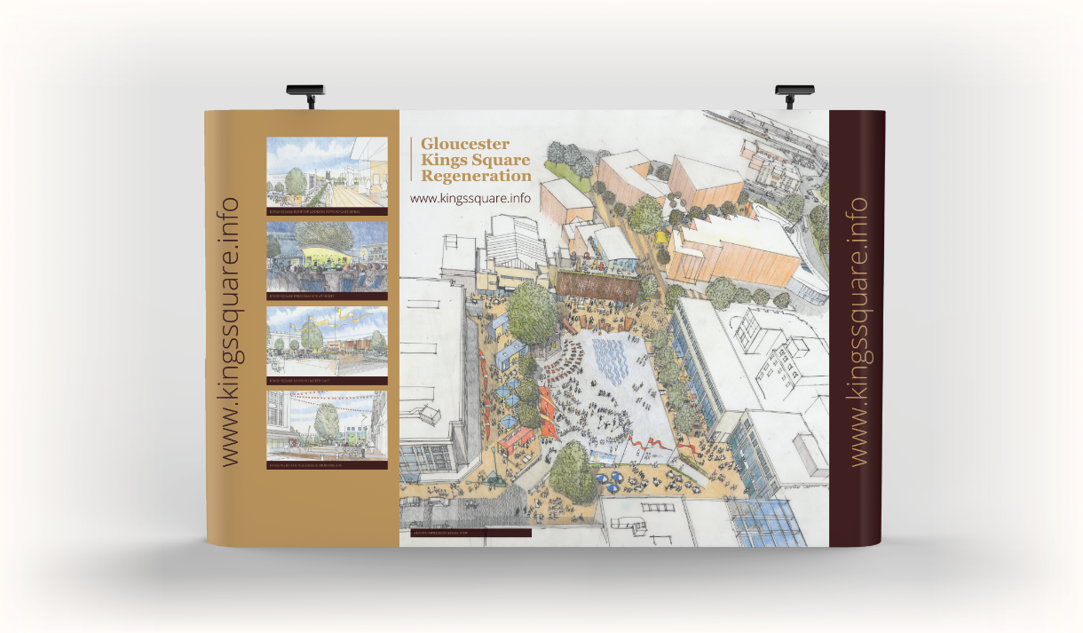 Consensus - Popup stand for Kings square showing creative design work by the mohunky team